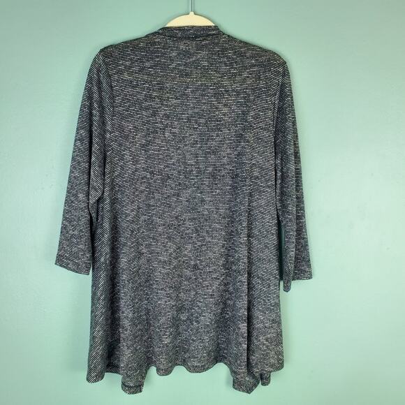 AnyWear by Catherines Gray Open Front Cardigan Size 0X 14 16W - Picture 2 of 5